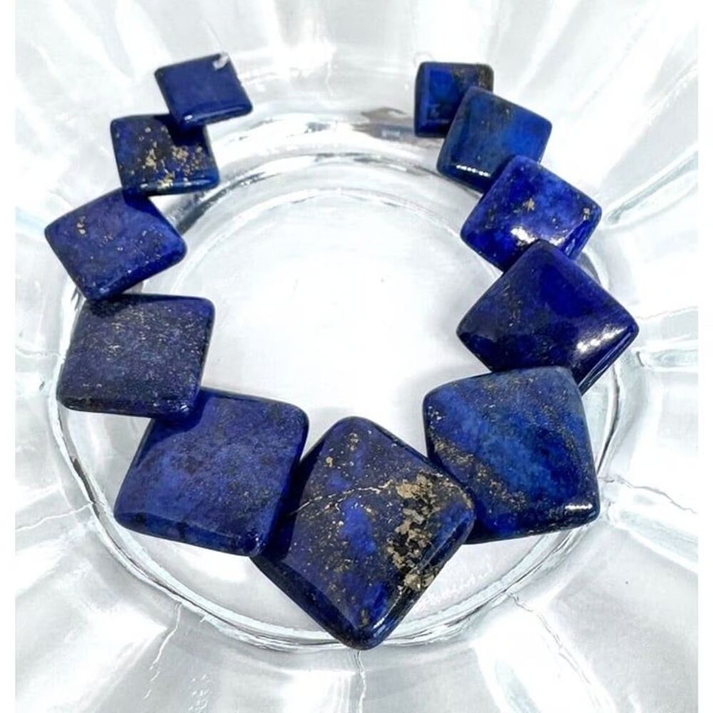 11pc Beads for Jewelry Natural Lapis Lazuli Stone Beads #21899